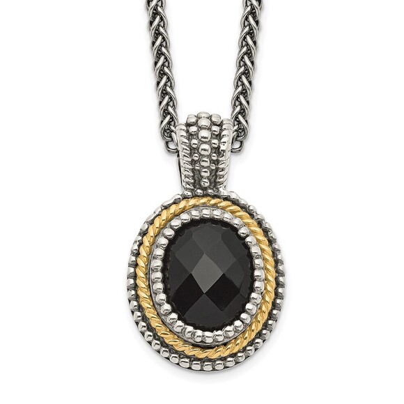 925 Sterling Silver 14K Accent 18